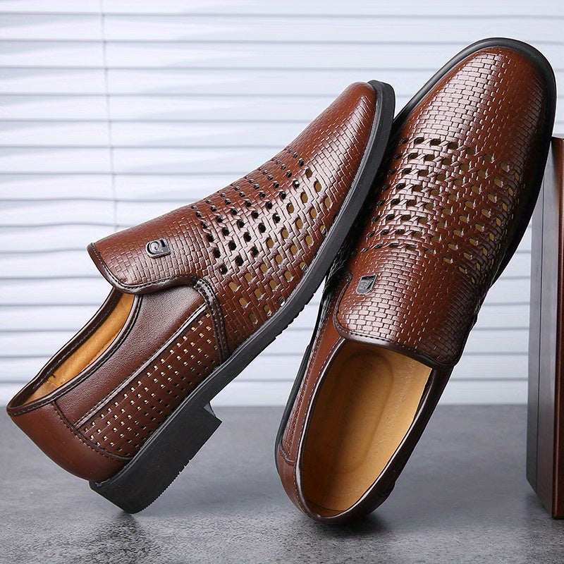 Carrington Perforated Leather Loafers
