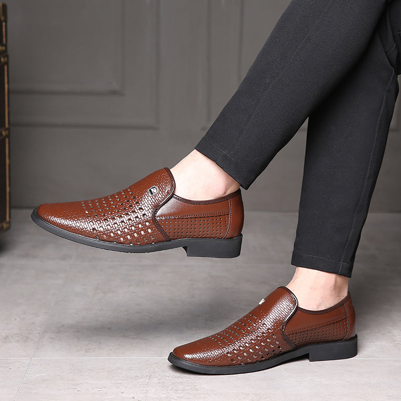 Carrington Perforated Leather Loafers
