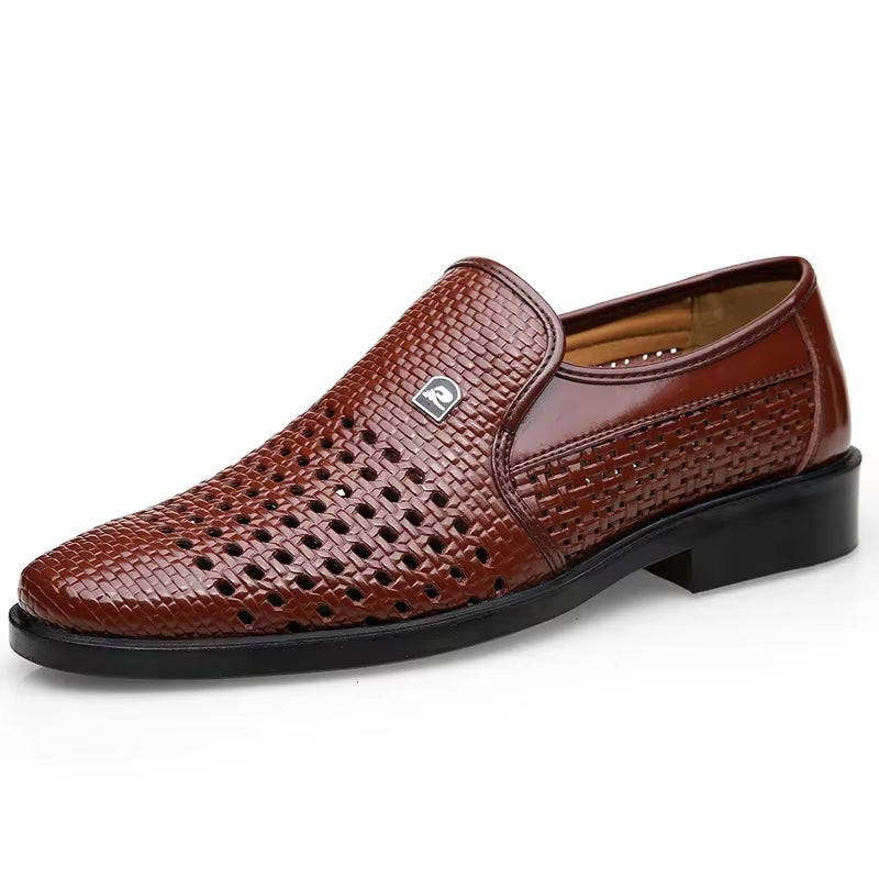 Carrington Perforated Leather Loafers